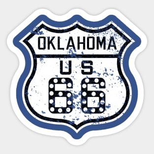 Oklahoma 66 Cats Eye - Distressed Sticker